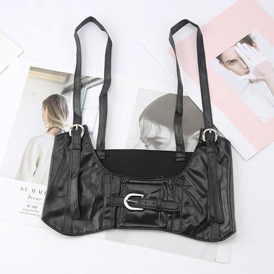 Street Shooting Strap Waist Seal Decoration Black Punk Style Suspender With Suit Belt Women'S Waist