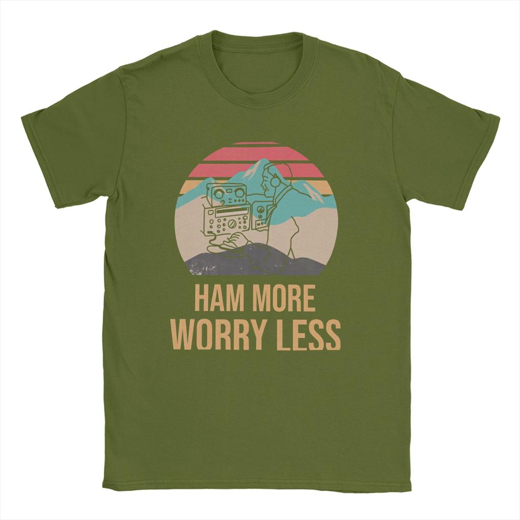 Fashion Ham Radio Operator Amateur Radio TShirts for Men Crewneck Cotton T Shirts Short Sleeve Tees Summer Clothes