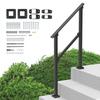 VEVOR Handrails for Outdoor Steps, 2-3 Step Stair Hand Rail Kit, Transitional Carbon Steel Railings with Installation Kit, Stair Rails for Seniors