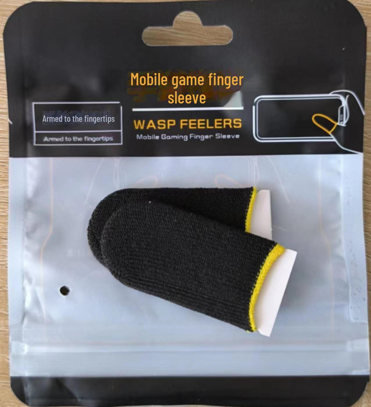 

Ультратонкие беспроводные игровые напальчники из серебряного волокна — двухкомпонентные, устойчивые к поту, для мобильных игр Carbon fiber edge жёлтый