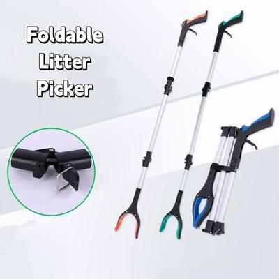 Ramasse-litière Pliable Facile à Tenir Léger Large Bouche à Griffes Attrape-Déchets Bâton Utile Sûr pour Ramasser les Ordures Jardin