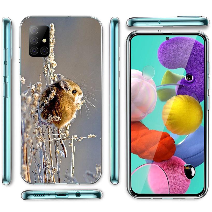 Cute Lovely Pet Hamster Cover Phone Case For Samsung Galaxy A12 A22 A32 A52 A72 A02S Phone Case Note 20 Ultra 10 S10 Plus A51 A7