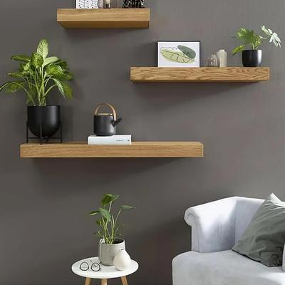 Wooden Magic Flap Shelf with Secret Compartment Storage Rack Wall-Mounted Hidden Shelves for Book Wine Plants Disc