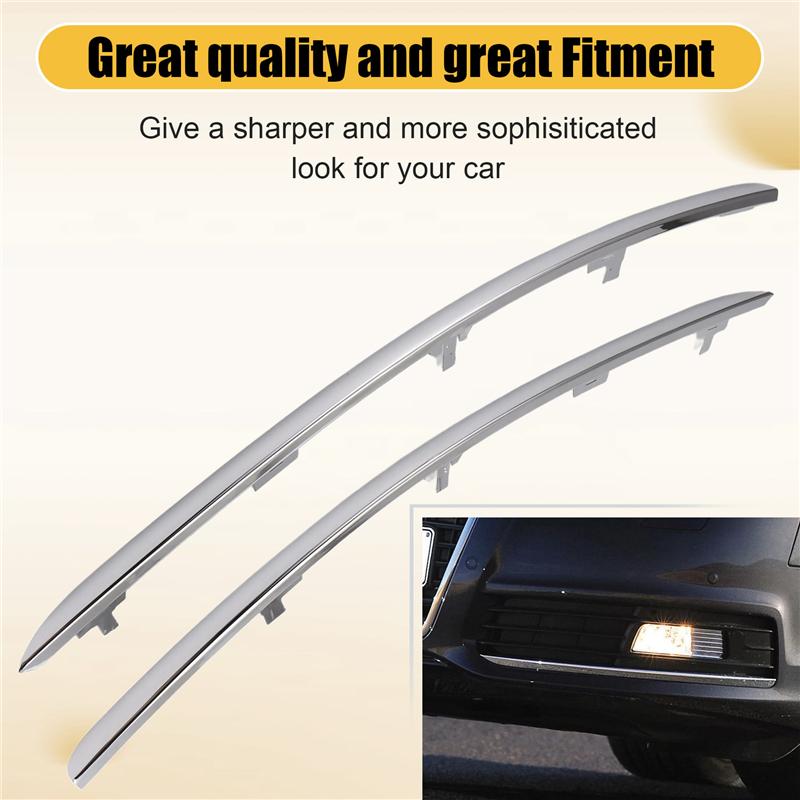 L10A Pro A6 C6 2008 - 2011 Auto Přední Nárazník Lišta Chromovaná PÁR (Vlevo + Vpravo) 4F0853065A 4F0853066A