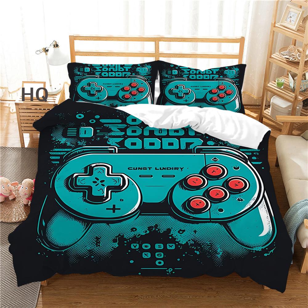 Spielkonsole Bedruckte Tagesdecken Twin Size Fashion Home Bettwäsche Polyester Cartoon Bettwäsche Bettset Abdeckung
