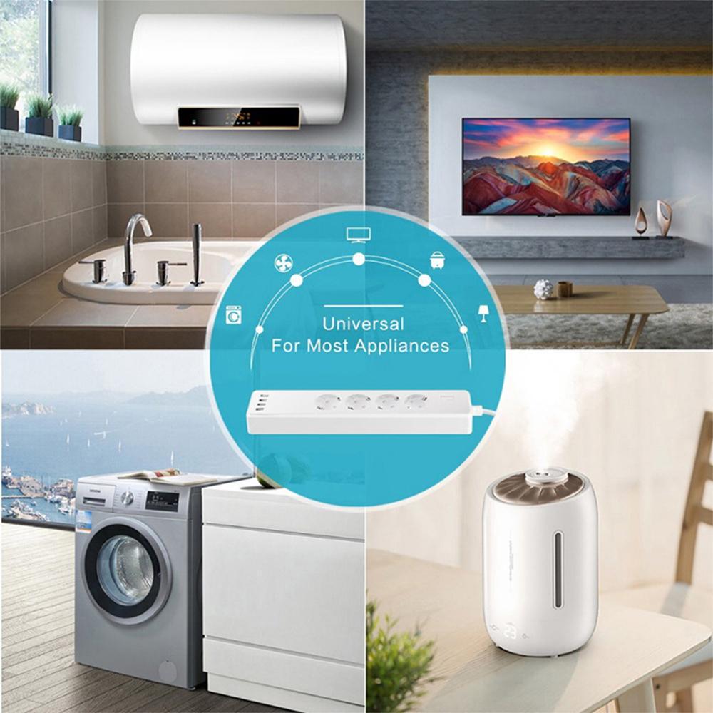 16A Smart WiFi Power Strip with 4 Surge Protection Outlets & 4 USB Ports Multi-port Smart Plugs