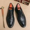 Mode Luxus Dicke Sohle Herrenschuhe Brogue Schnürschuhe Herrenschuhe Lässig Britischer Stil Kontrastfarbe Oxford Schuhe Herren Büroschuhe