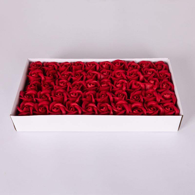 50Pcs/Box Soap Roses Romantic Wedding Valentine'S Day Diy Gift Home Decoration Party Flower Decor Supplies