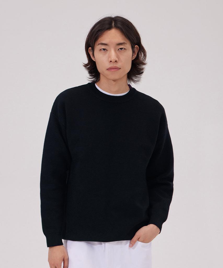 MAKEITTO Daily Viscose Crewneck Knit_Black