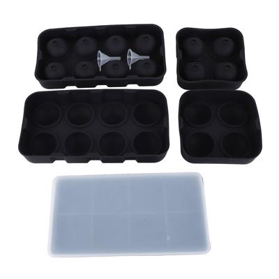 Large Ice Cube Tray Silicone Easy Ice Removal Square Spherical Ice Tray for Cocktails Whiskey