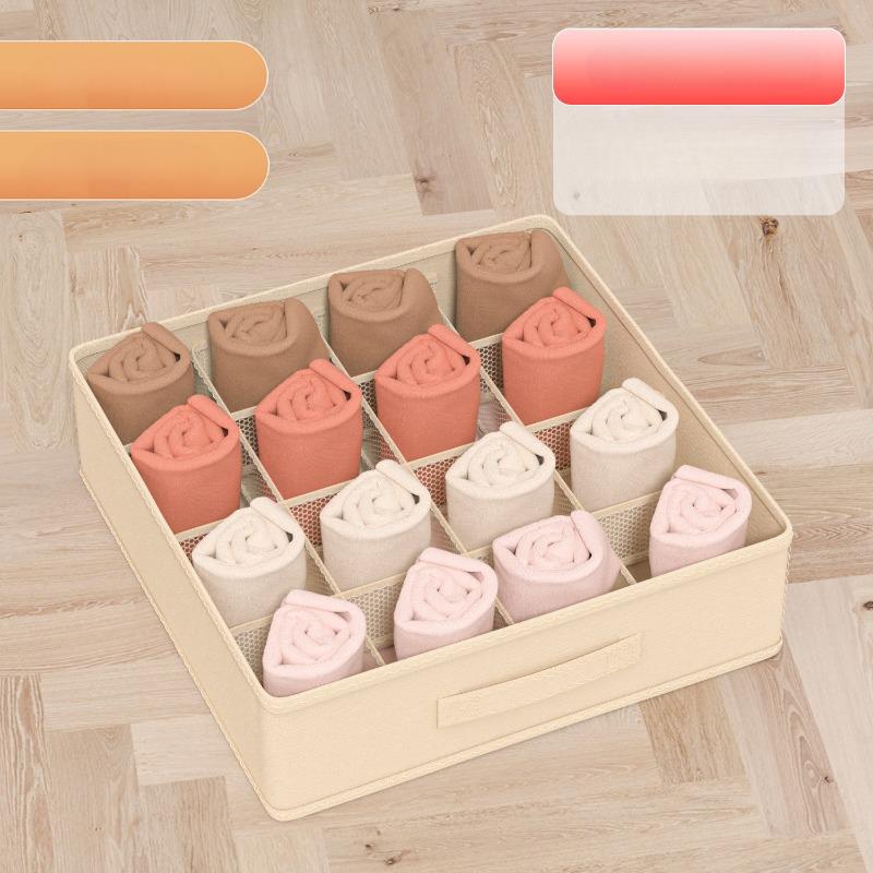 New Underwear Organizer Box Household Underwear Socks Division Storage Box Student Dormitory Storage Accessories Underwear Storage Box