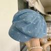 Cloud Retro Bow Beret Japanese Newsboy Cap Trendy Octagonal Cap  Streetwear