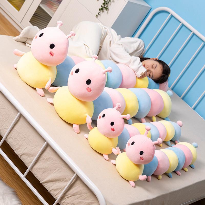 Pink Moth Caterpillar Plush For Girls Bed Sleep Comfort And Birthday Gift