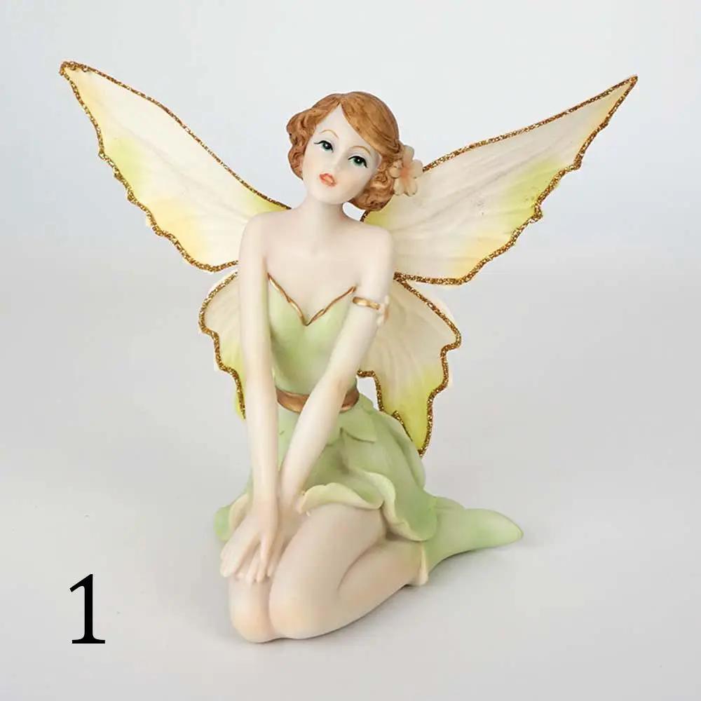 Souvenir Resin Wing For Birthday Wedding Crafts Fly Fairy Miniatures Car Decor Angel figurines Flower fairy