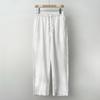 Pantaloni bărbătești high-end din in pur, Pantaloni de vară din in, Pantaloni bărbătești din bumbac și in, Pantaloni casual drepți cu picior larg, Primăvară și toamnă