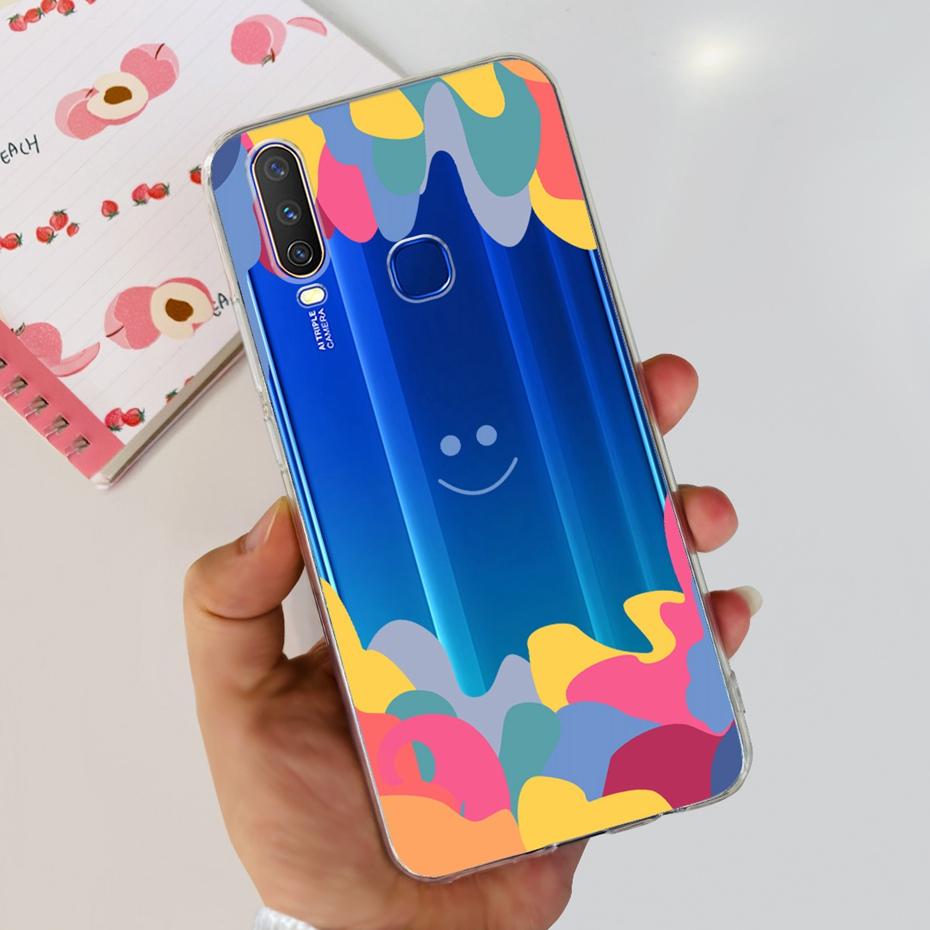 For Vivo Y12 1904 1940 Phone Case Fashion Butterfly Painted Soft Silicone TPU Cover For Vivo Y17 Y15 Y12 1902 1901 Bumper