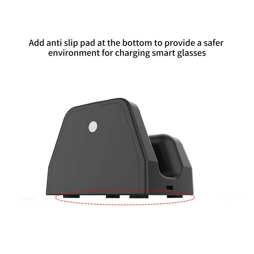 For R Ban Meta AI Glasses Charger Base Lightweight Glasses Charging Stand Anti-Slip AI Glasses Charge Station for Outdoor Travel