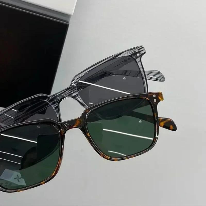 Leopard Dark Green Square Sunglasses Man Shades Male Sun Glasses Designer Travel Vintage Oculos De Sol