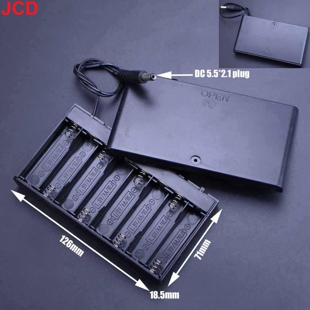 1pc AA Battery Holder Case Box with Leads with ON/OFF Cover 2/3/4/6/8 Slot Standard Battery Containertandard Battery Container