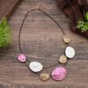 Colored Colorful Choker Circular Neck Pendant Jewelry Women's Necklace  Accessory