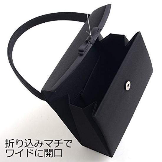 Aurora Black Formal Bag, Water-Repellent, with Layered Black Ribbon, Perfect for Weddings, Funerals, Entrance Ceremonies, Graduations, and Other