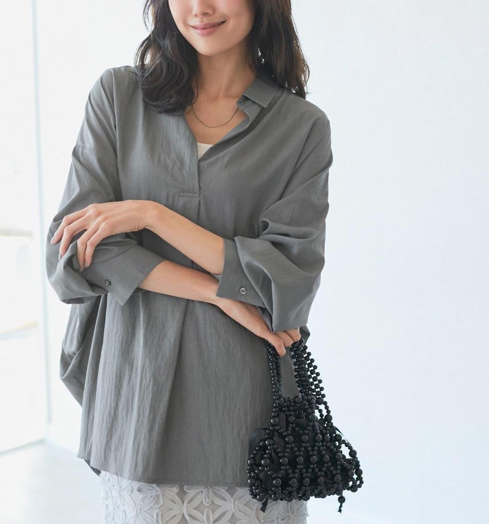 ROPE PICNIC Skipper Charcoal Women's Shirt, (06)