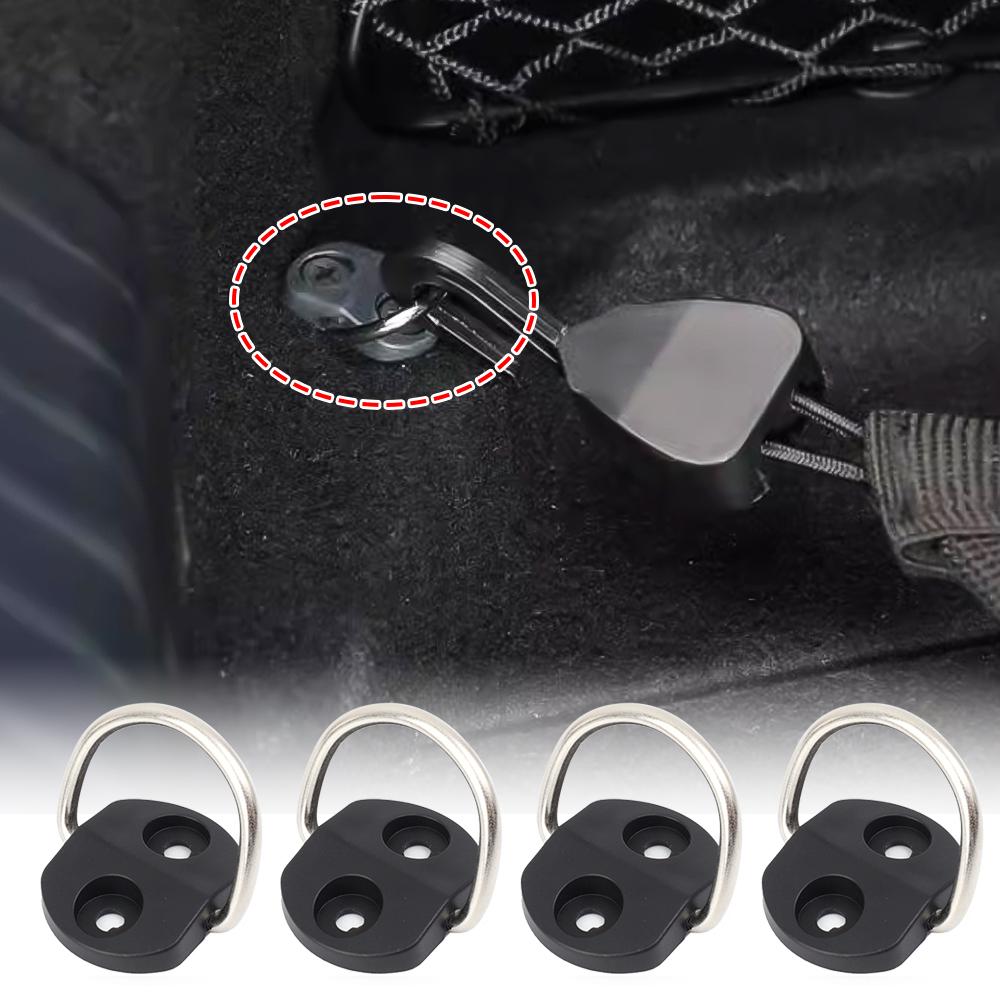 4PCS Universal D-Type Trunk Mesh Sack Multi-Functional Hook and Loop Trunk Luggage Floor Net Fixing Kit Car Accessories