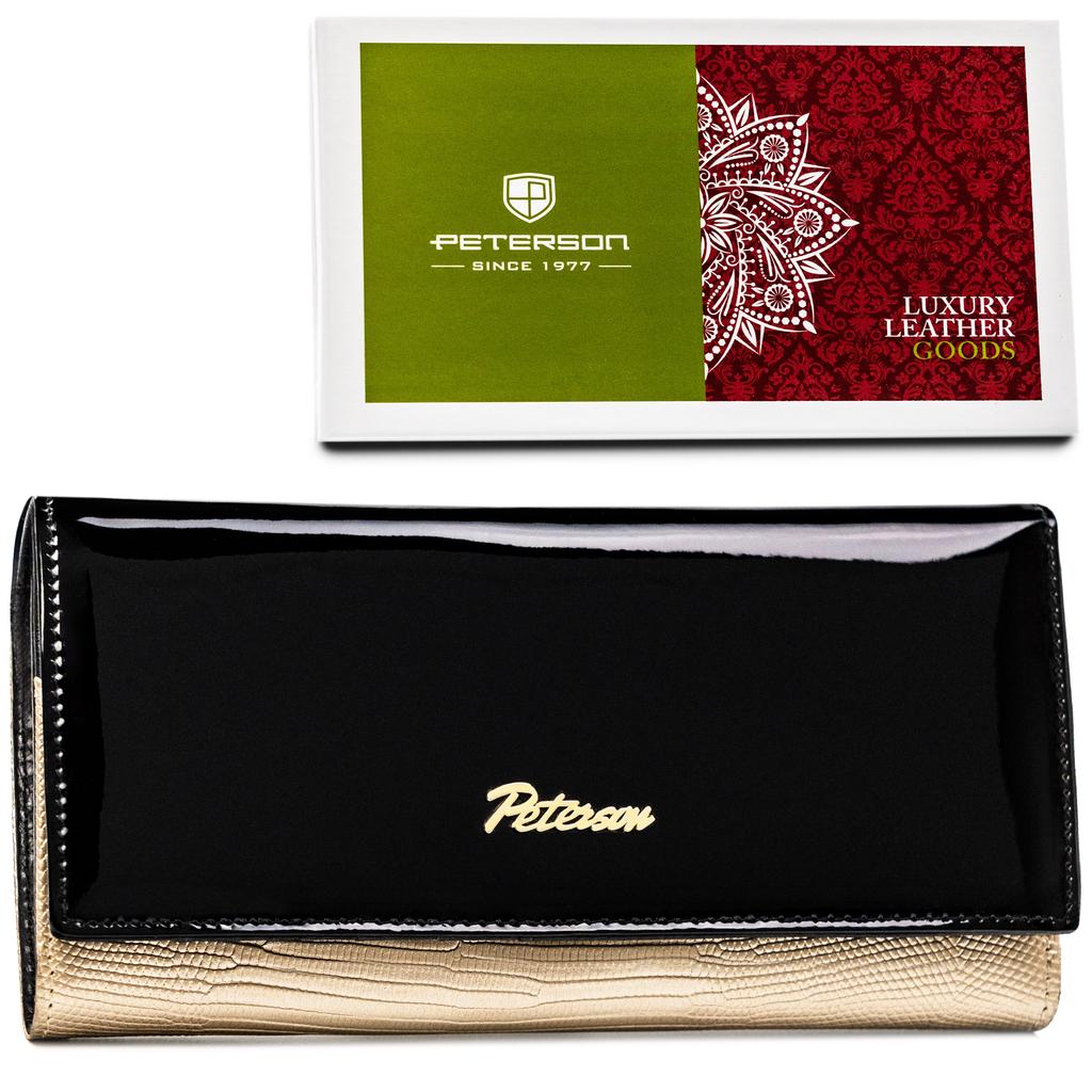 PTN LJ-42122-0650 Black-Gold women's wallet