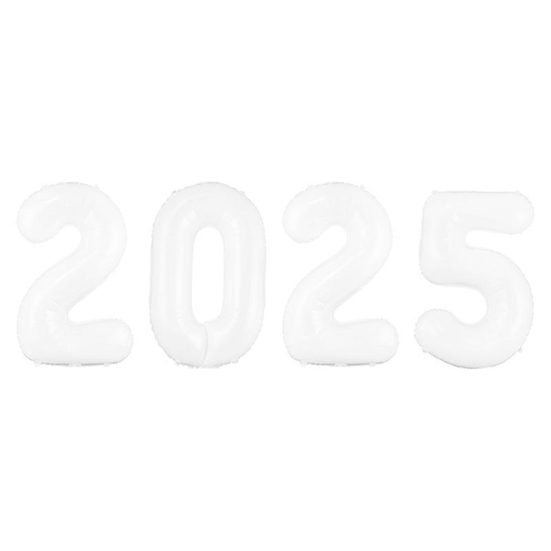 Digital Balloon 2025 Aluminum Film Set New Year'S Decoration Arrangement 16 Inches 32 Inches 40 Inches Digital Combination Independent Packaging