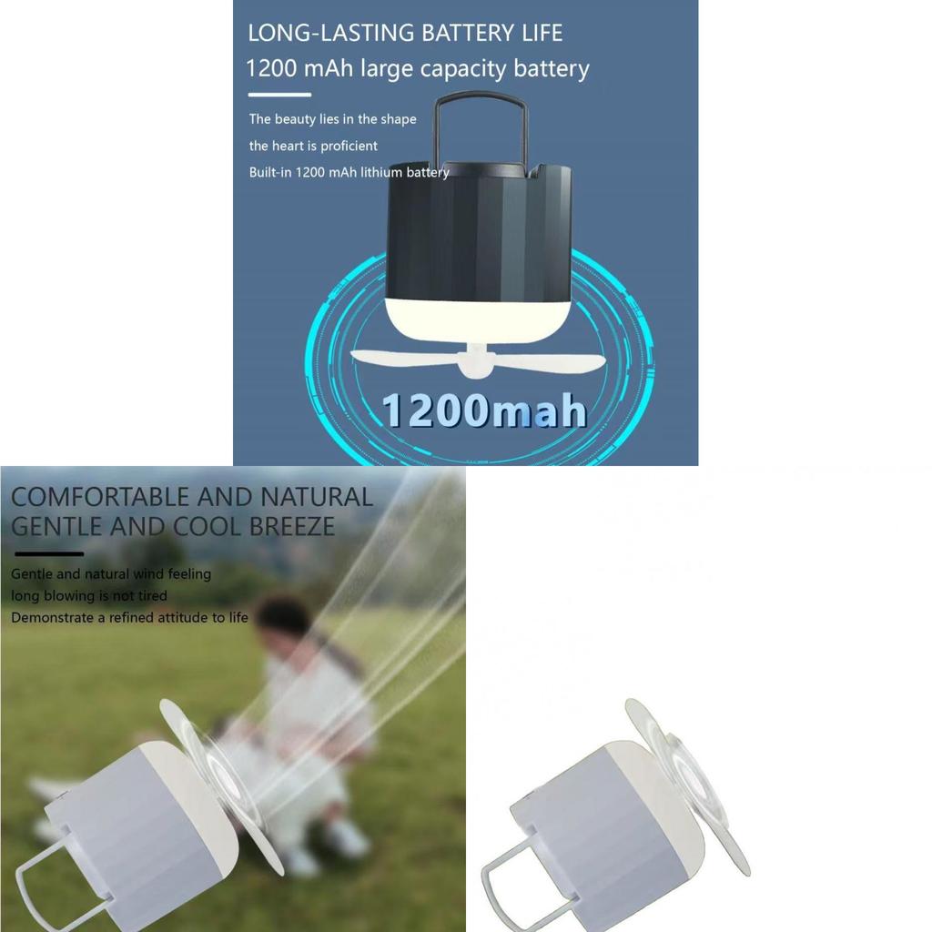 Outdoor Camping Led Lantern With Mosquito Repellent Fan For Tents
