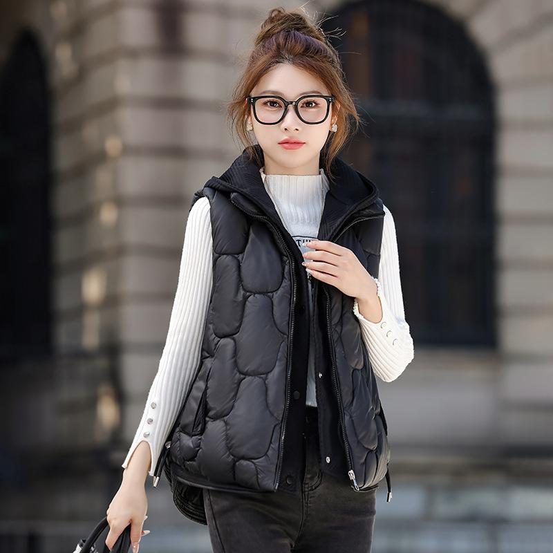 Winter down cotton vest women's short autumn and winter new short versatile cotton-padded vest vest vest jacket