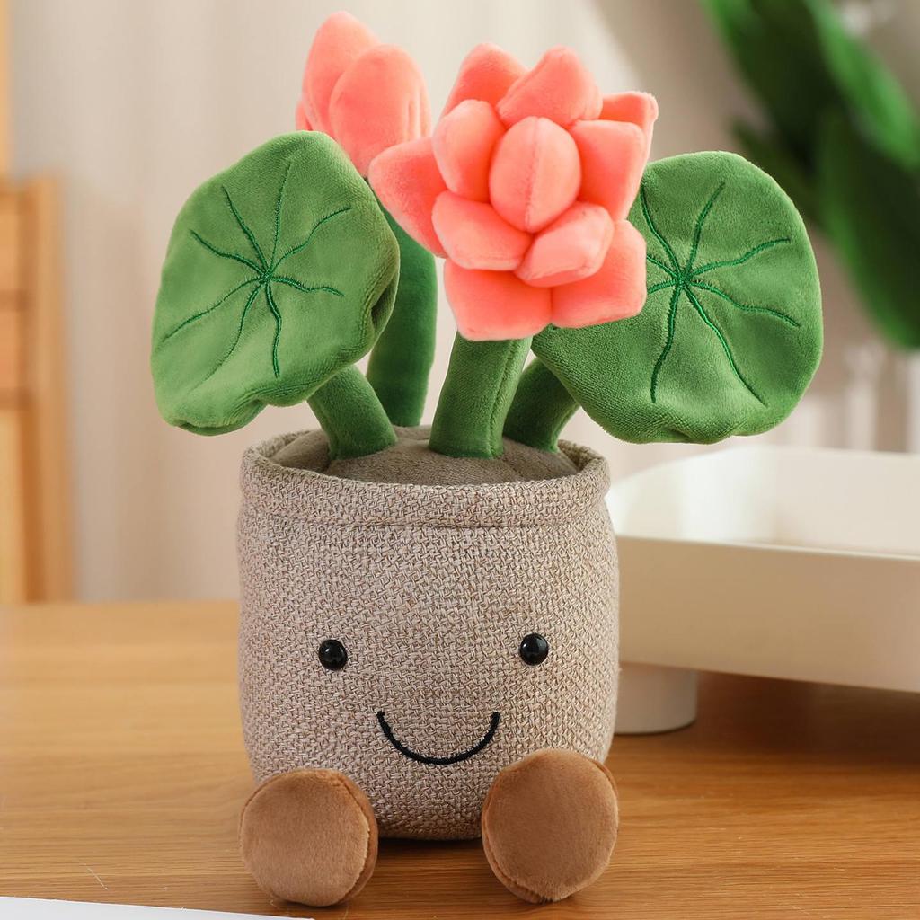 Wholesale 30cm Artificial Flower Plush Toy Green Plants Bloom Cactus Sunflower Soft Dolls Girls Boys Kawaii Xmas Gift Home Decor