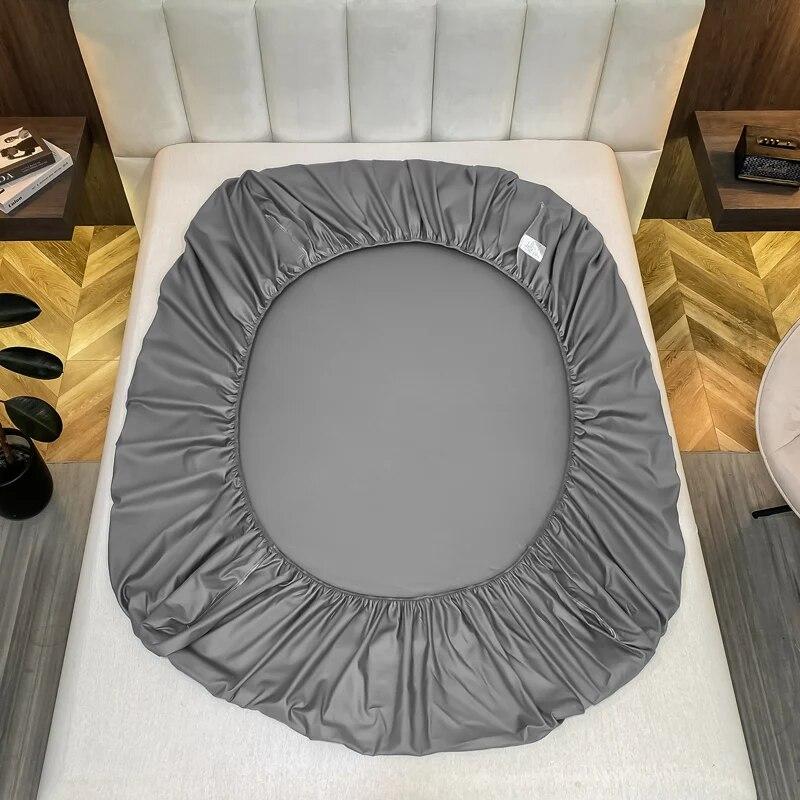 Sábana Bajera Ajustable de Algodón Egipcio con Bandas Elásticas, Fundas de Colchón Ajustables Antideslizantes para Cama Individual, Doble, King, Queen, Sábana Suave