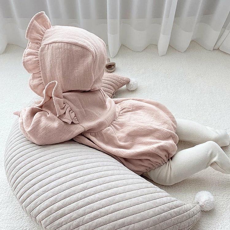 Clearance: Korean Baby Rompers - Deer & Floral Ruffles for Autumn