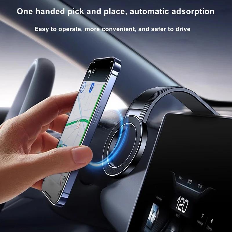 2026 New Bendable Detachable Magnetic Car Phone Mount Adjustable Angle ABS Holder Dashboard Mount