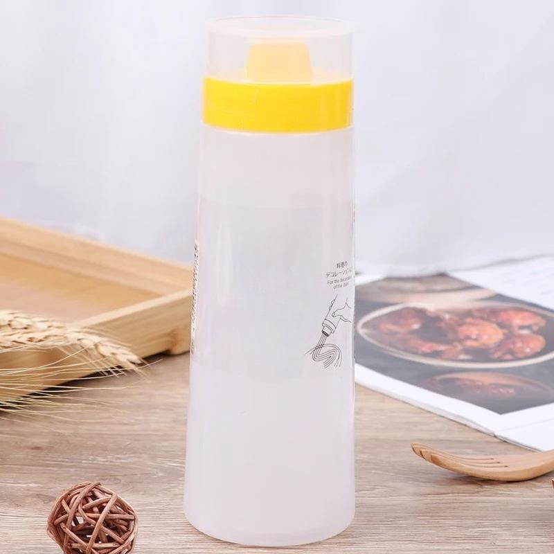 

Home Kitchen Squeezed Bottle Food Grade Plastic Tomato Sauce Salad Sauce Porous Seasoning Tools Cup Body Sticker Cups Tumblers жовтий