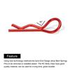 uxcell 20-Piece Set of 90 Degree Angle Body Clips with Bent Spring Pins for 18, 110, and 112 Scale RC Car Crawler Truck Shell Replacement (Red)
