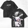 Takakura Ken T-shirt For Men's Clothing Anime Vintage Washed Oversized T Shirt Summer Short Sleeve Tops