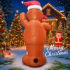 4.9FT Xmas Holiday Inflatable Yard Decor LED Gingerbread Man Candy Cane Outdoor Lawn Garden Toy Supplie Home Decor Ornament Gift