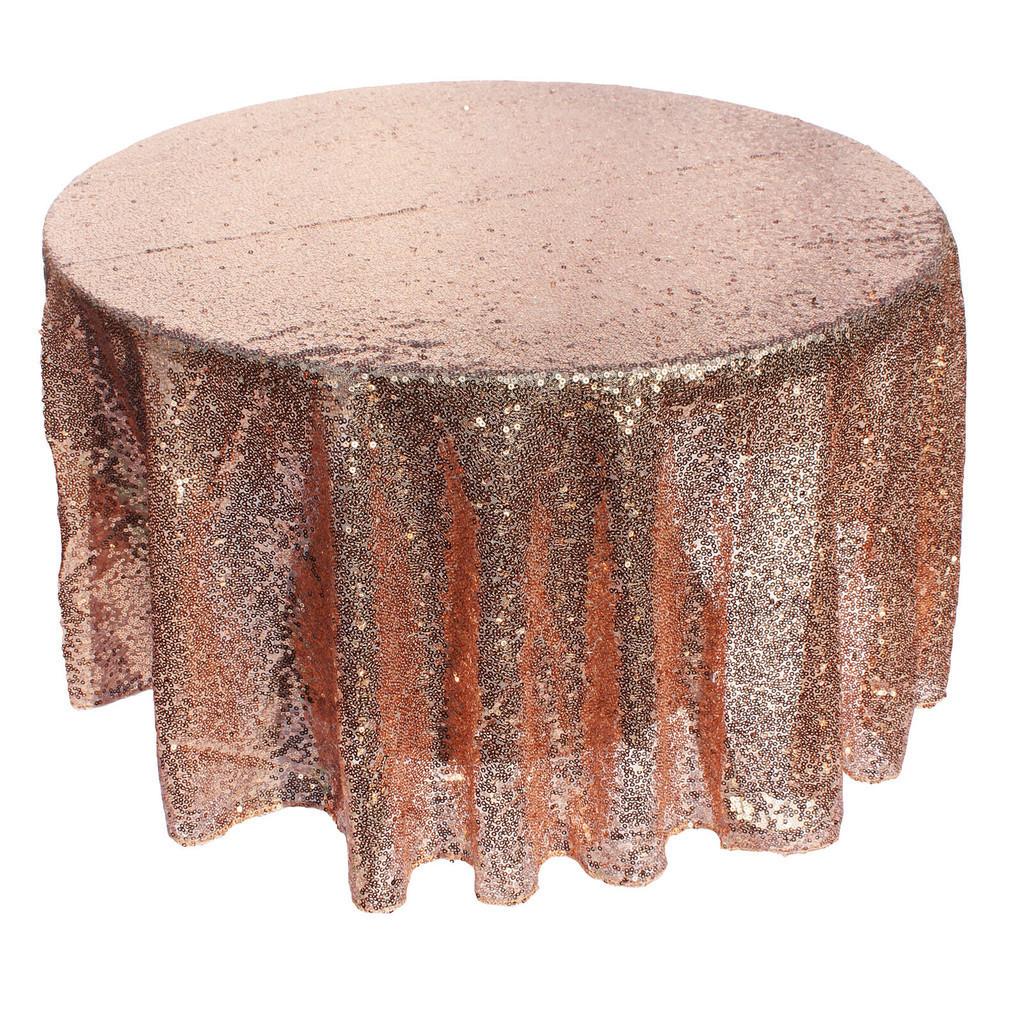 Elegant And Shimmering Sequin Tablecloth 48'' Round For Wedding And Dining Tables