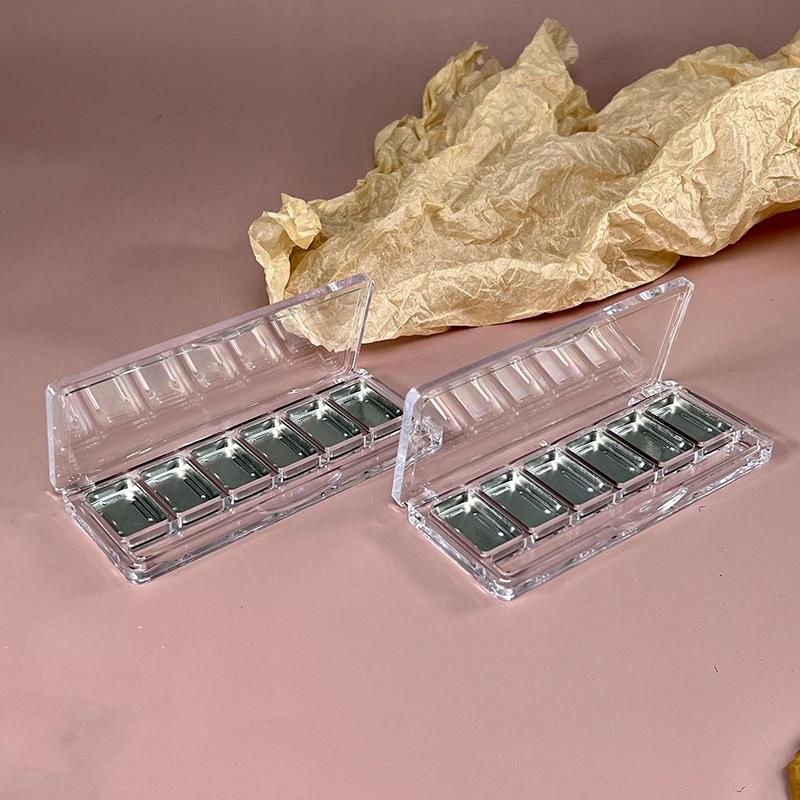 6 Grids Blusher Cosmetics Case Holder Refillable Palette Empty Eyeshadow Dish Makeup Palette Diy Tool Facelift Plate