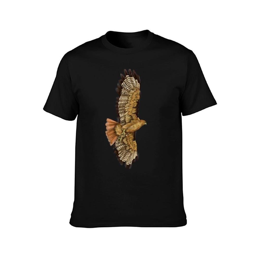 Red tailed Hawk TShirt Christmas Casual Short Sleeve Top