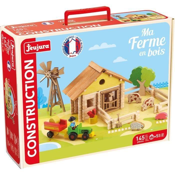 My Wooden Farm - Construction Set - JEUJURA - 145 Pieces