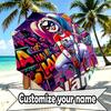 Custom Name Personalized Superhero Print Umbrella, Auto Open Close, 8‑Rib Sturdy Frame, Commute Camping Hiking Use, Birthday Gift