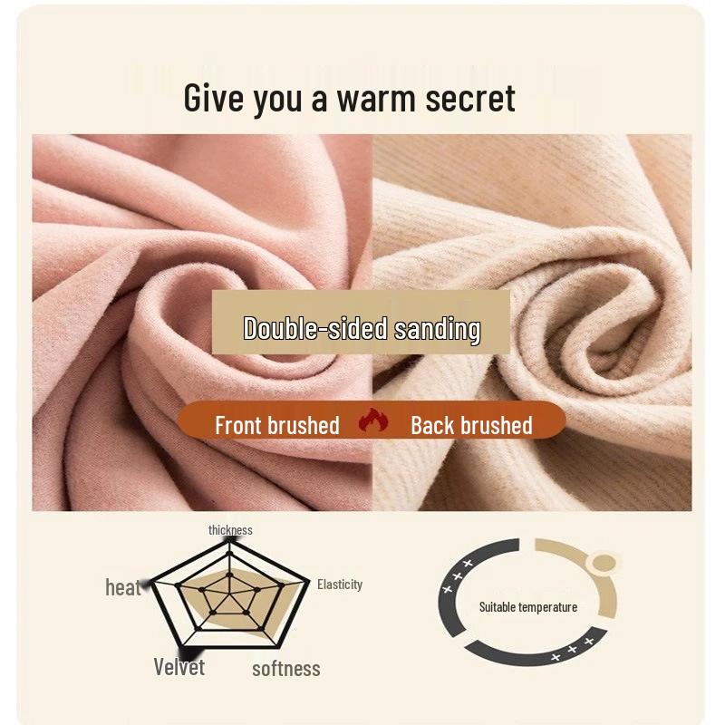 Women's Self-Heating Cashmere Silk Base Layer Set: Warm, Slim Fit, Plus Velvet, Thickened, Autumn/Winter Underwear & Pants
