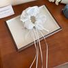 1Pc French Ballet Style Satin Bow Ribbon Hair Ring for Women to Tie Ponytail Hair Rope Temperament Hair Rope Hair Accessories