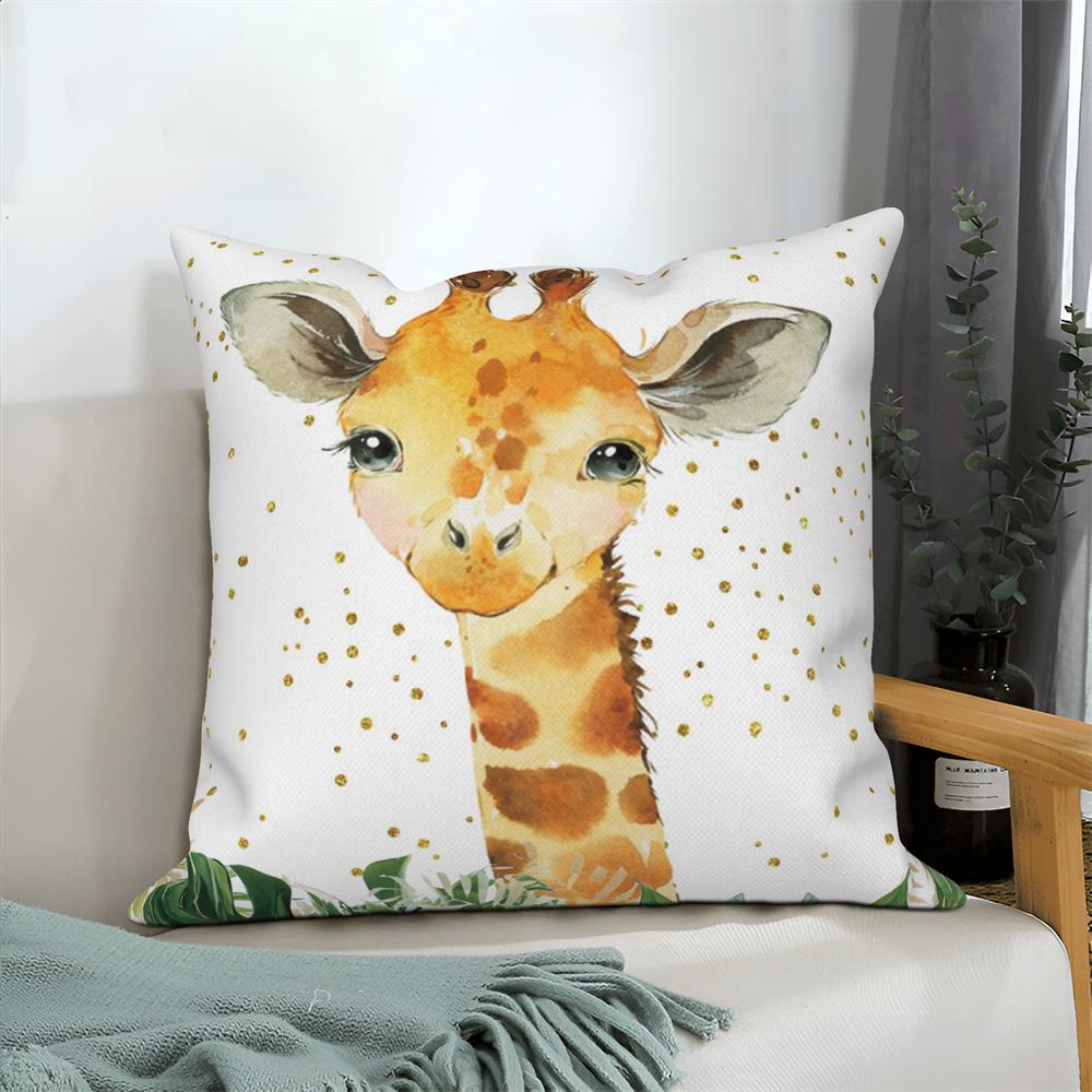 

Милая подушка-чехол с животным для украшения дивана, полиэстер, наволочка для подушки-обнимашки, гостиная, кресло, автомобиль, дом, 30x50 16x16in 40x40cm
