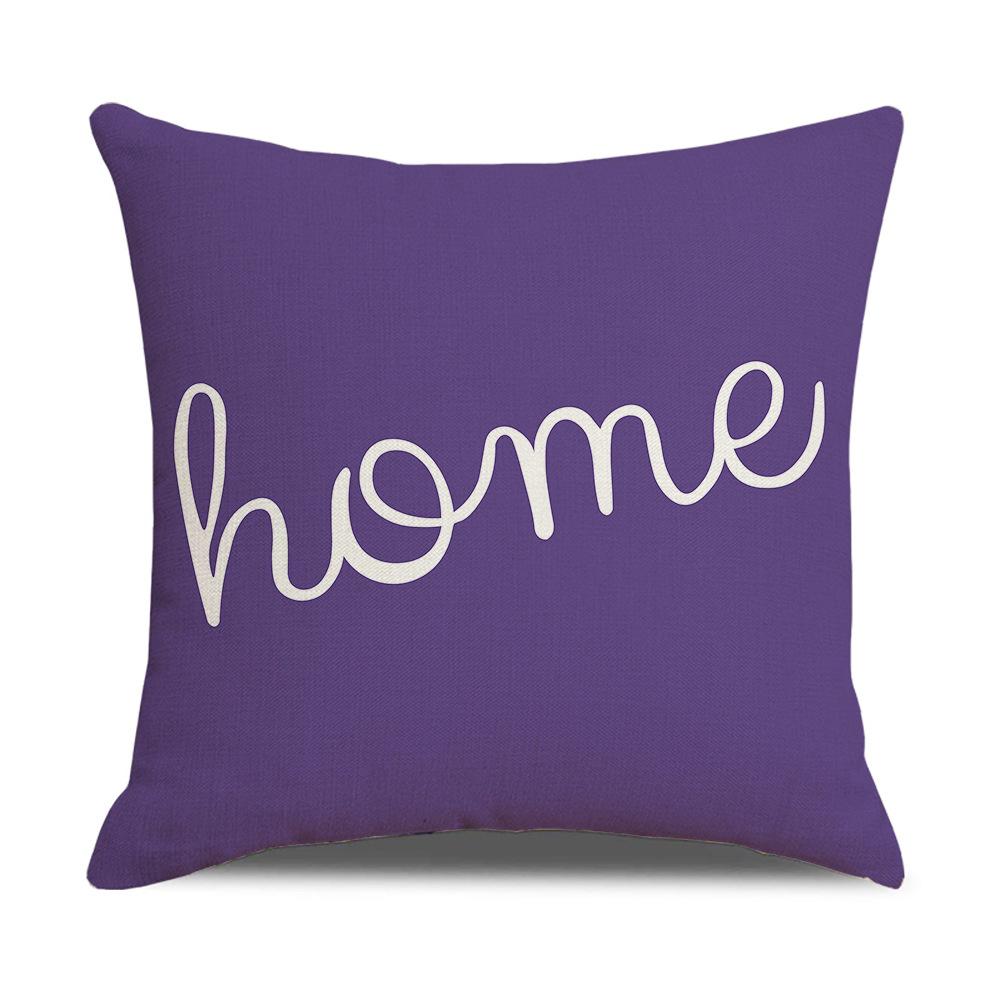 Nordic Simple Pillow Ins Blue Geometric Linen Cotton and Linen Sofa Car Polyester and Linen Pillow Cushion Cover