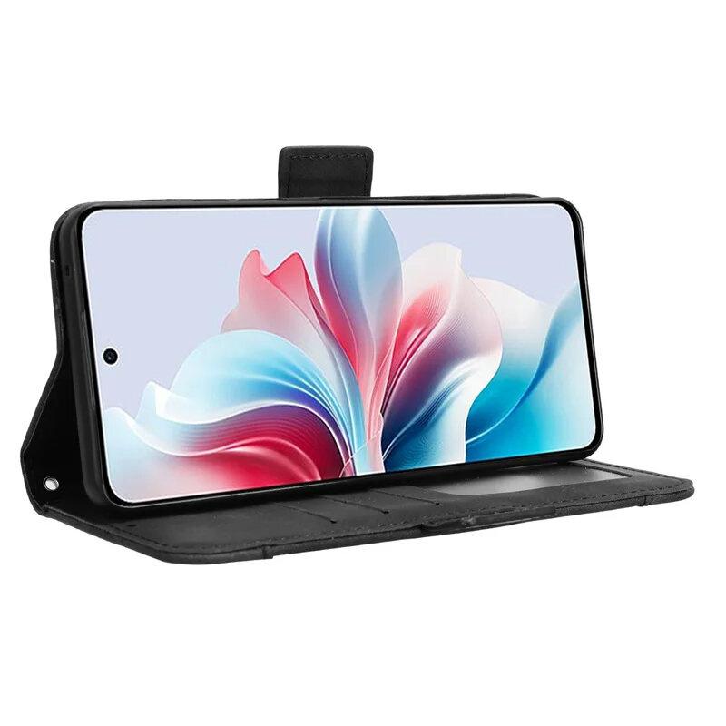 Flip Case for Oppo Reno 11F 5G, Card Slot, Black