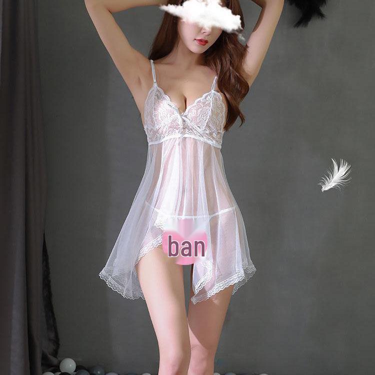 Lenjerie de corp fermecătoare cu bretele din dantelă: Pijamale cu deschidere ușoară, fără zona intimă, pentru femei